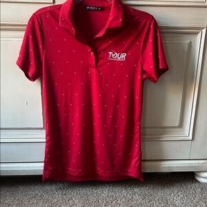 Tour Women's Red Button Down Shirt